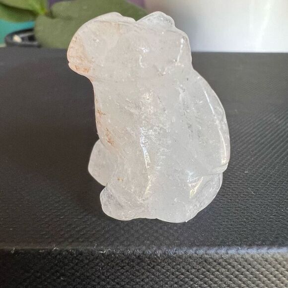 Clear Quartz with Golden Healer Disney Stitch Character Carving - Picture 5 of 12
